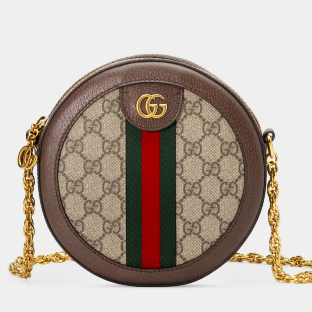 Ophidia GG mini round shoulder bag